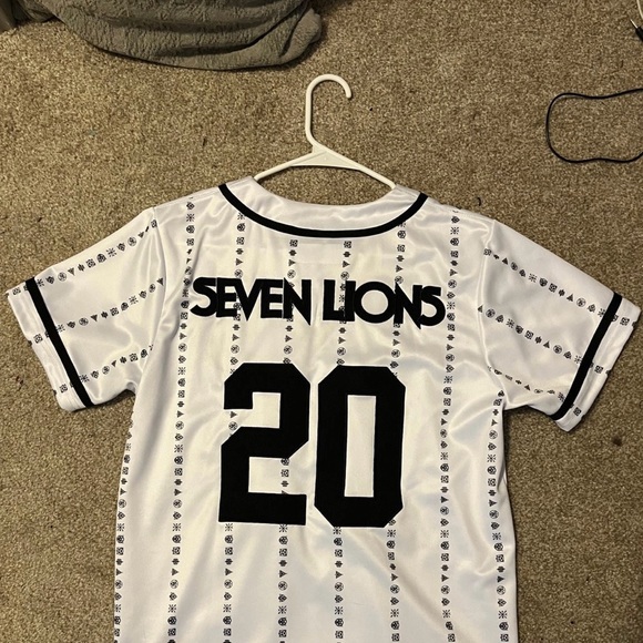 OFFICIAL Seven Lions White Striped Classic Jersey - Picture 3 of 3